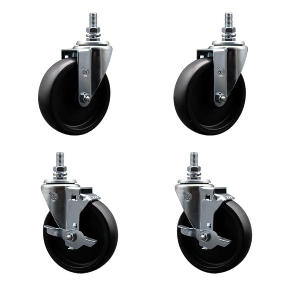Assure Parts 190CW2525KIT Replacement Caster Set with Brakes SCC