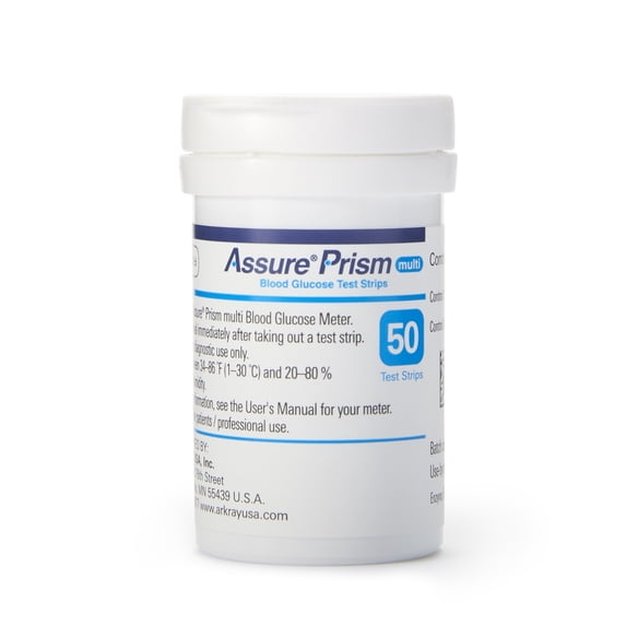 Assure Prism Blood Glucose Test Strips, No Coding, 100 Strips, 1 Pack