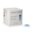 thumbnail image 1 of Assure Safety Lancet, Micro Flow Push Button - 28 Gauge, 1.0 mm, 200 Count, 24 Packs, 4800 Total, 1 of 4