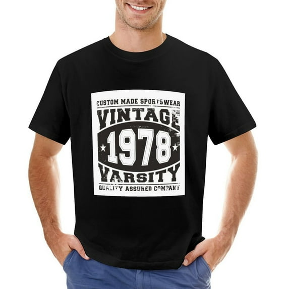 Assured Company Vintage T-shirt Mens Cotton Classic Crewneck Short Sleeve Tees Unisex Black 3XL