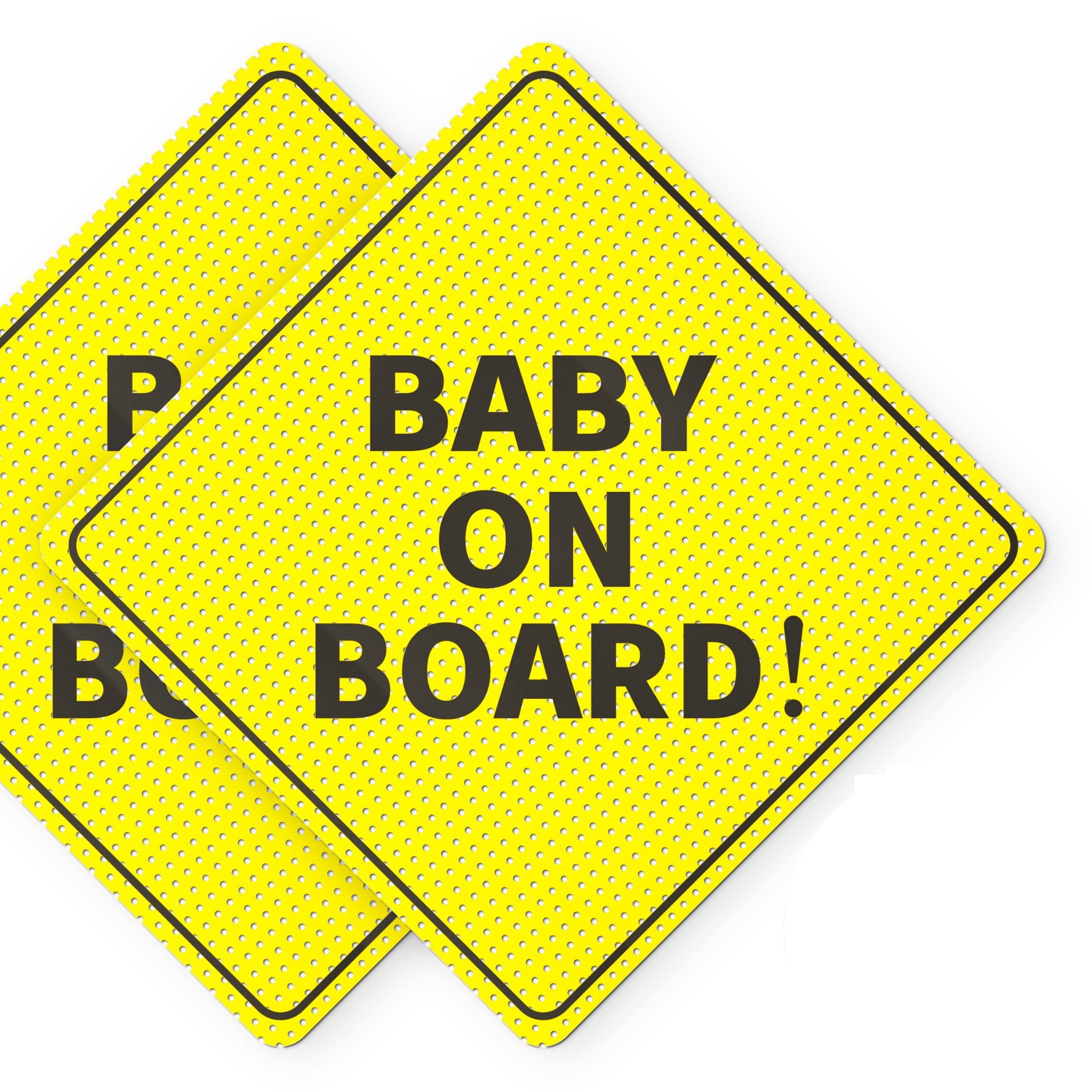 Assured Signs Baby on Board Car Sticker Signs, 2 Pack