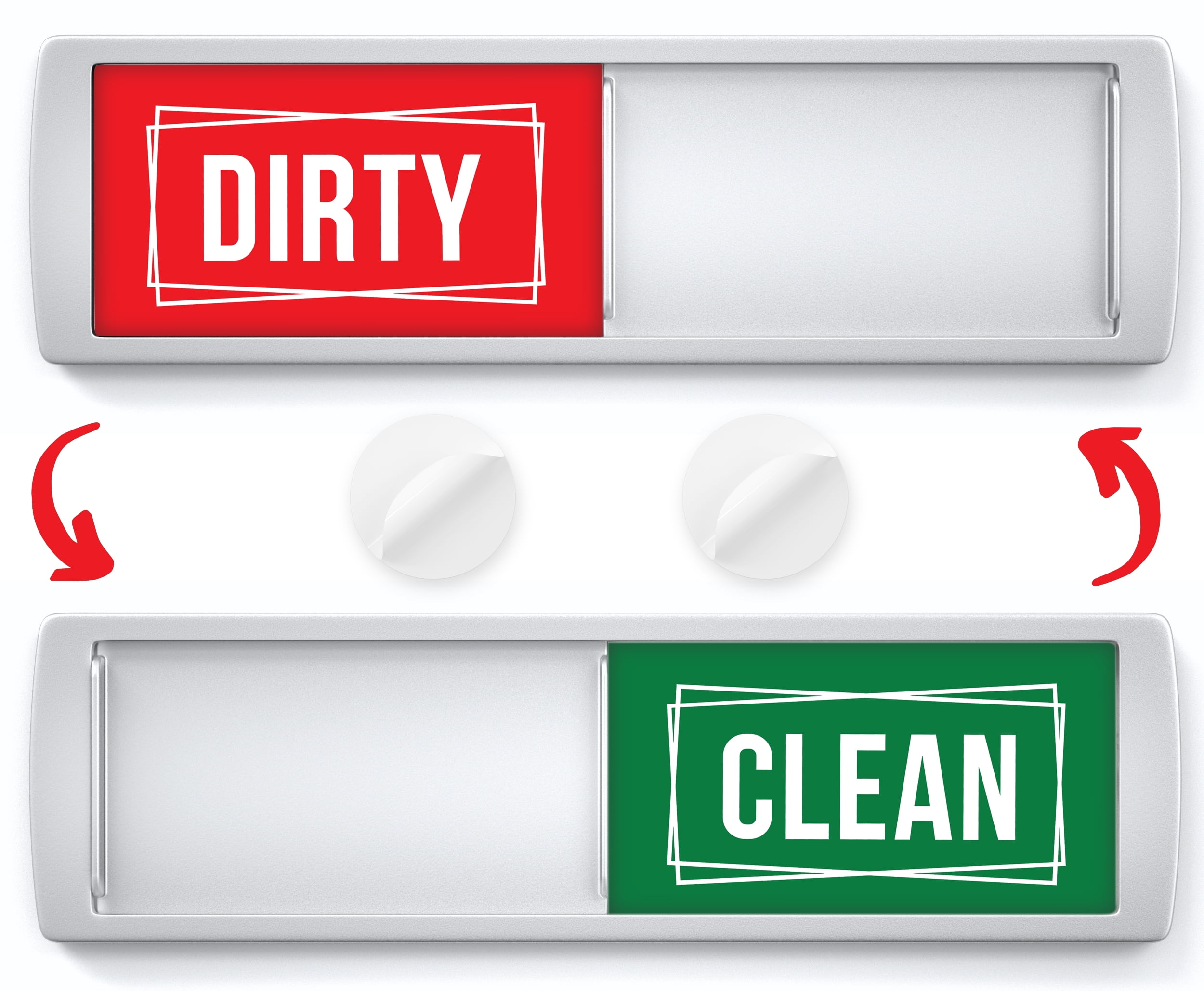 Assured Signs Dishwasher Clean Dirty Sign for Kitchen Pink and