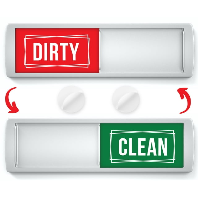 Assured Signs Dishwasher Clean Dirty Sign for Kitchen Pink and