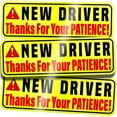 thumbnail image 1 of Assured Signs New Driver Car Magnet Sticker for Student Drivers, 9.72" by 3.24" Yellow & Red, 3 Pack, 1 of 9