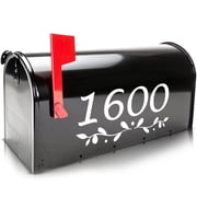 Assured Signs Reflective Mailbox Number Stickers for Outside - 5 Set of 2 Inch Numbers - White Self-Adhesive Decals