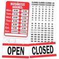 thumbnail image 1 of Assured Signs Store Hours and Open Closed Sign | Plastic | Red & White | Ideal Business Hours Sign, 1 of 8