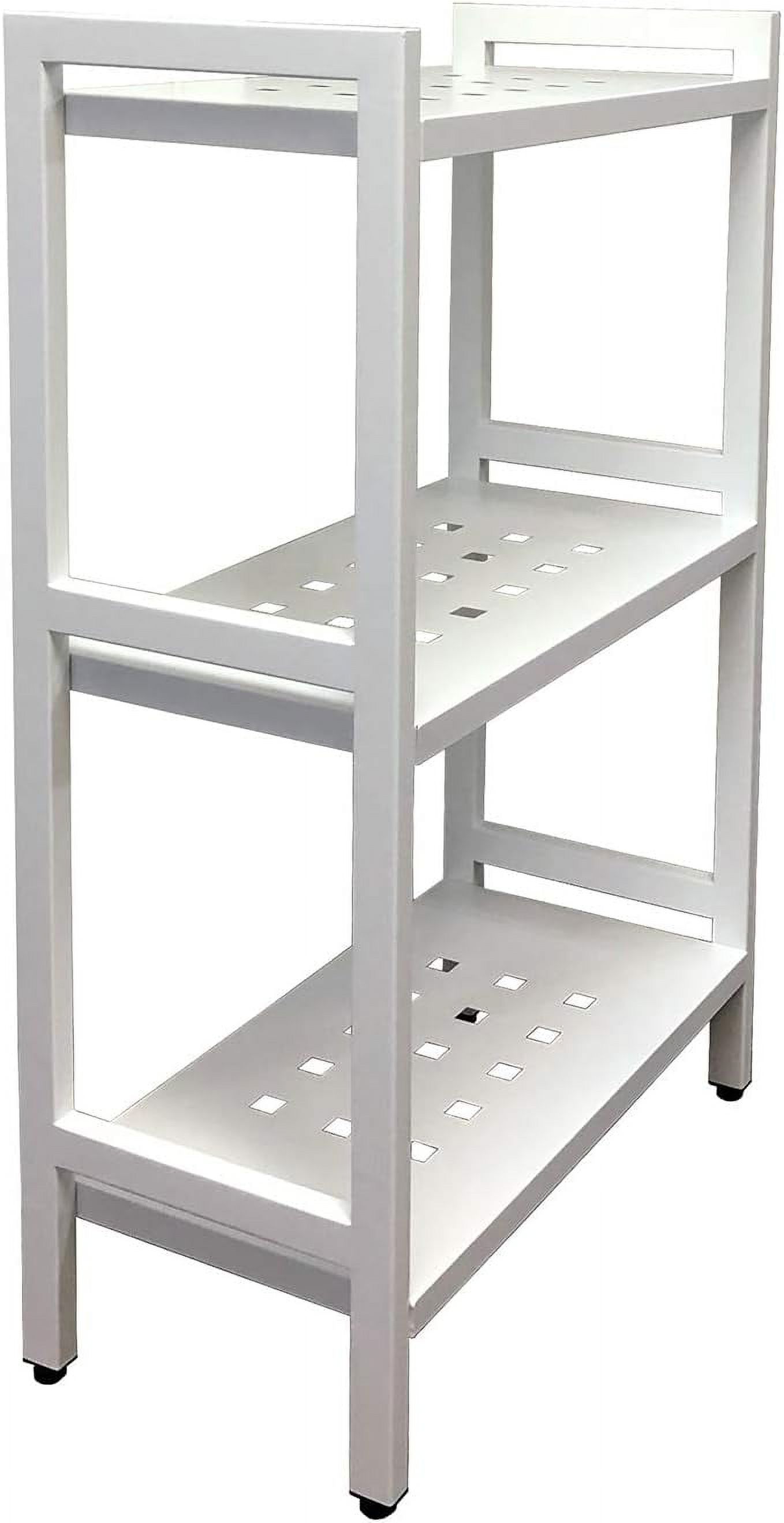 Asta 3-Tier Free-Standing Rectangular Bathroom Utility Storage Shelf ...