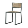 thumbnail image 1 of Asta Industrial Modern Teak & Iron Side Chair, 1 of 1