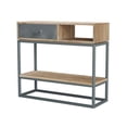 thumbnail image 1 of Asta Simplicity Teak & Iron Storage Console Table, 1 of 1