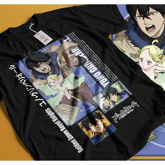 Asta Yuno T-shirt Black Clover Shirt Anime Manga Graphic Tee All Size 146 | eBay