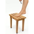 thumbnail image 1 of Asta Zaka Solid Teak Fully Assembled Shower/Bath/Spa Foot Stool, Side Table, SPATEAK Collection, TB-013, 1 of 7