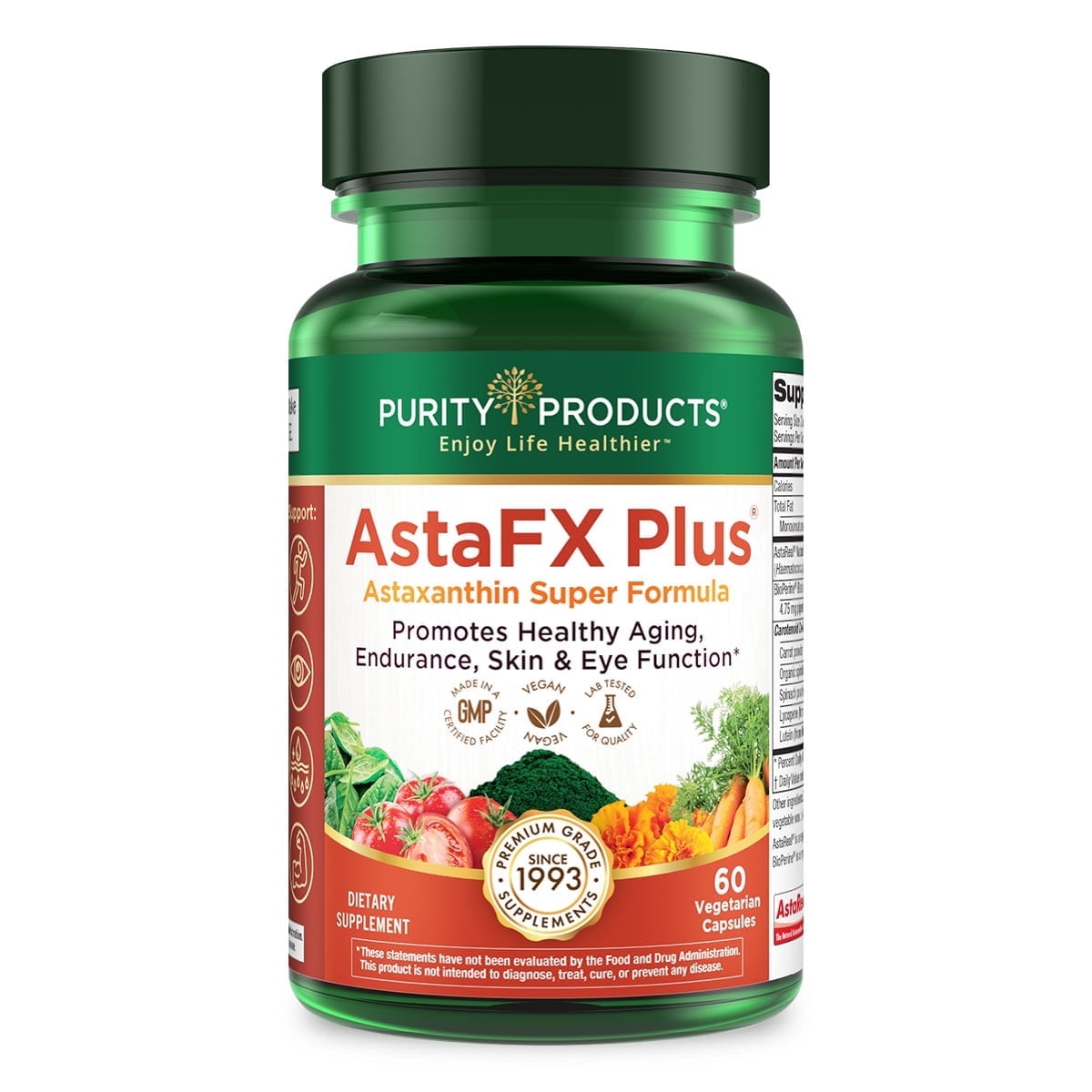 AstaFX Plus - Astaxanthin Super Formula - 30 Day Supply from Purity Products