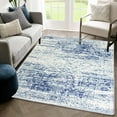 thumbnail image 1 of Astarin 5'x7' Vintage Area Rugs for Living Room,Distressed Machine Washable Rugs Modern Boho Abstract Design, Bedroom Dining Room Kitchen Non Slip Carpet Navy Blue, 1 of 8