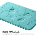 thumbnail image 1 of Astarin Absorbent Shower Waved Green Memory Foam Bath Rug, 24" x 36", Non-Slip Backing, 1 of 7