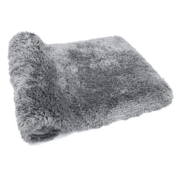 Astarin Bathroom Rugs Non Slip Washable, Microfiber Absorbent Bath Mat for Tub, Shaggy Soft Bath Rug for Floor, Bathtub and Shower, Thick Plush Quick Dry Throw Rug (Dark Gray, 24" x 60")