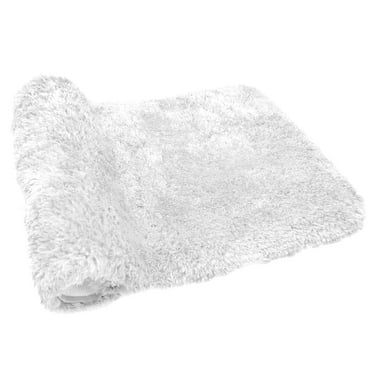 Astarin Bathroom Rugs Non Slip Washable, Microfiber Absorbent Bath Mat for Tub, Shaggy Soft Bath Rug for Floor, Bathtub and Shower, Thick Plush Quick Dry Throw Rug, (White 20" x 32")