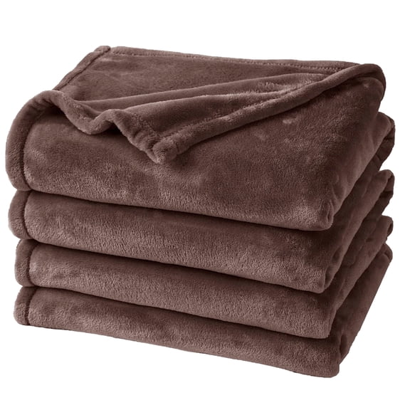 Astarin Coffee Fleece Throw Blanket for Couch&Bed - Lightweight Soft & Warm Plush Fuzzy Cozy Blankets for Fall Winter Spring, 50x60 inches