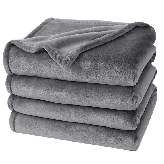 Astarin Gray Fleece Throw Blanket for Couch&Bed - Lightweight Soft & Warm Plush Fuzzy Cozy Blankets for Fall Winter Spring, 50x60 inches