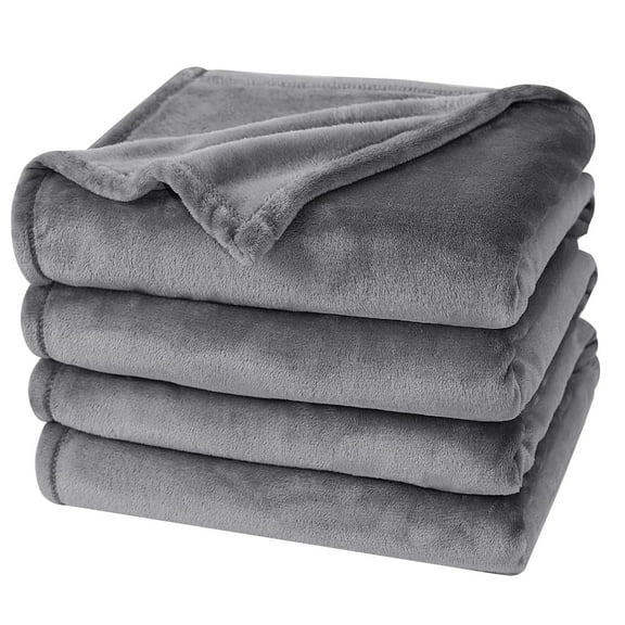 Astarin Gray Fleece Throw Blanket for Couch - Lightweight Plush Fuzzy Cozy Soft Blankets and Throws for Sofa, 60x80 inches