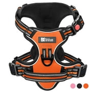 Astarin Pet No Pull Dog Harness for Small Medium Large Dogs, Escape Proof Soft Padded Pet Harness with 2 Leash Clips, Adjustable Reflective Vest Harness with Easy Control Handle, Orange, XL