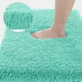 thumbnail image 1 of Astarin Soft & Fluffy Green Microfiber Bath Rug, 17" x 24", Non-Slip, 1 of 8