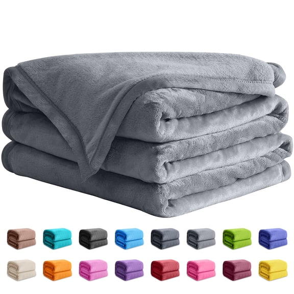 Astarin Throw Blanket, Queen Size Gray Blankets & Throws for Couch/Beds, Fuzzy and Cozy Blanket, 90x90 inches