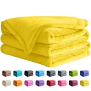 Astarin Throw Blanket, Throw Size Yellow Blankets & Throws for Couch/Beds, Fuzzy and Cozy Blanket, 50x60 inches