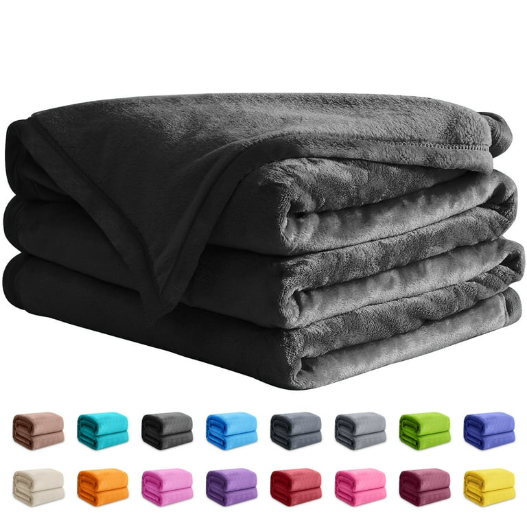 Astarin Super Soft Fleece Throw Blanket Twin Size Black for Couch Beds 60x80 inches Walmart