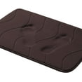 thumbnail image 1 of Astarin Waved Brown Memory Foam Bath Rugs, 24" x 17", Non-Slip Backing, Fade Resistant, 1 of 10