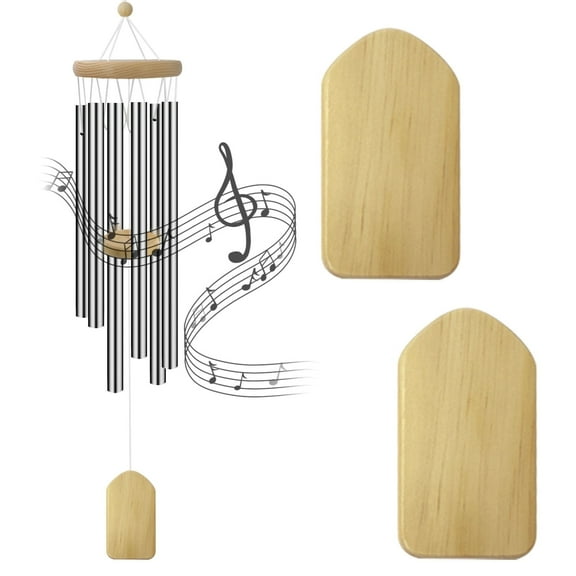 ASTARIN Wind Chimes with 6 Aluminum Alloy Tubes and Hook,Memorial Wind Chimes for Home Decor Garden Patio Outdoor-Sliver