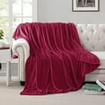 thumbnail image 1 of Astarin Wine Red Fleece Twin Size Blanket for Couch&Bed - Lightweight Soft & Warm Plush Fuzzy Cozy Blankets for Fall Winter Spring,60x80 inches, 1 of 7