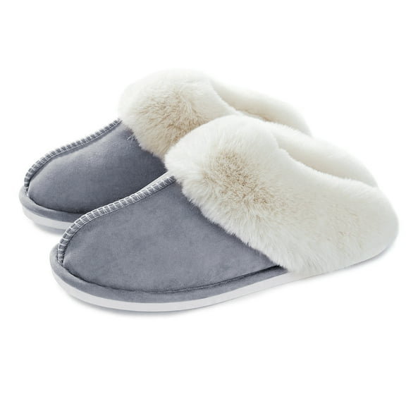 Astarin Women's Slipper Memory Foam Fluffy Soft Warm Slip On House Slippers, Anti-Skid Cozy Plush