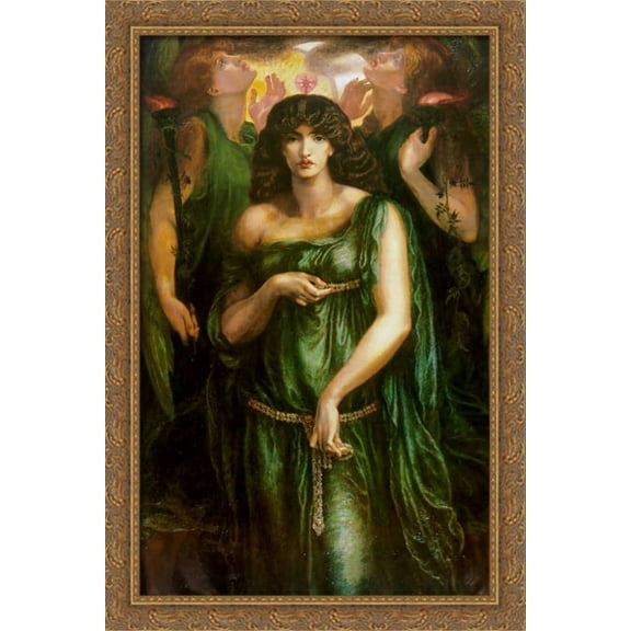 Astarte Syriaca 26x40 Large Gold Ornate Wood Framed Canvas Art by Dante Gabriel Rossetti