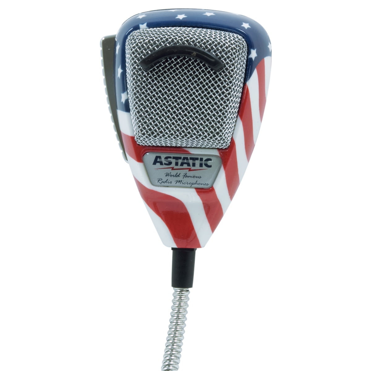 Astatic - 636L Noise Canceling 4-Pin CB Microphone, Stars N' Stripes