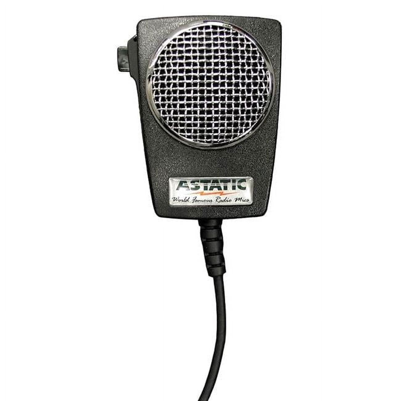 Astatic D104M6B4B Model D104 Durable Amplified 4-Pin Power Microphone, Black