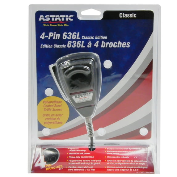 Astatic Noise-Cancelling 4-Pin Cb Microphone Bl