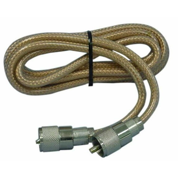 Astatic PP8X6A-CL 6 ft. PL to PL RG8X Clear Coax with Astatic Plugs