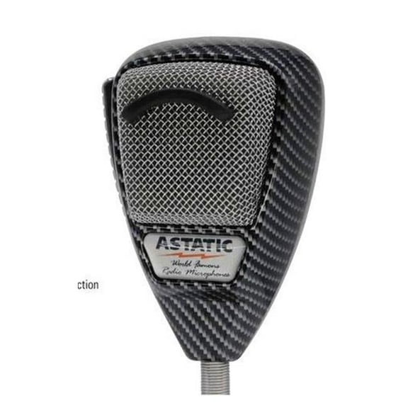 Astatic TM  Noise-Canceling 4-Pin CB Microphone Carbon Fiber Finish