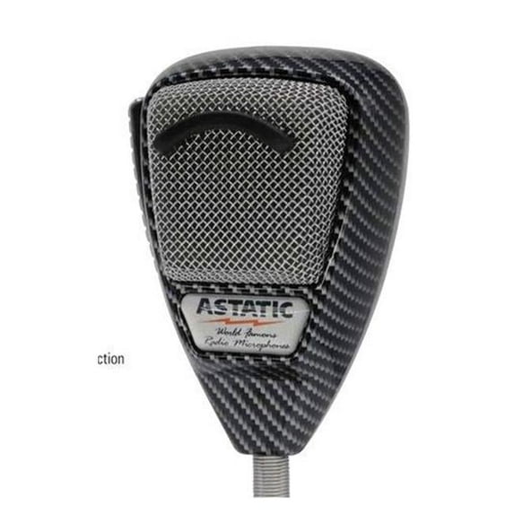 Astatic TM Noise-Canceling 4-Pin CB Microphone Carbon Fiber Finish