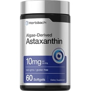 Astaxanthin 10mg | 60 Softgels | Non-GMO, Gluten Free Supplement | by Horbaach