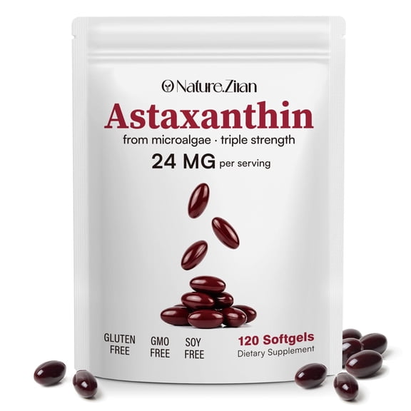 Astaxanthin 24mg with MCT Oil, Supports Eye, Immune, Skin Health, Internal Circulation - 120 Softgels