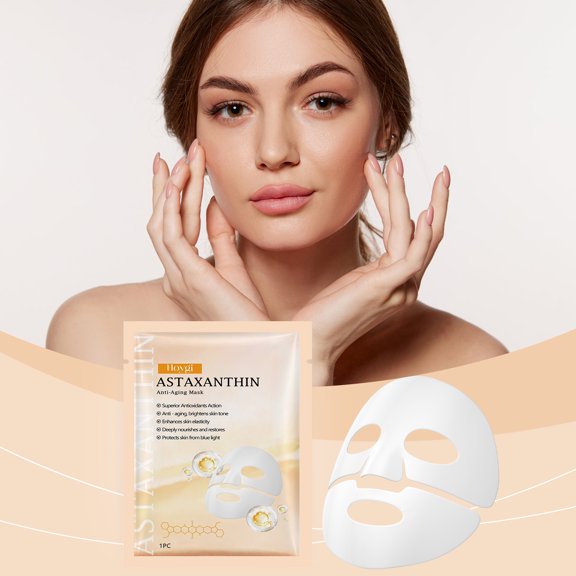 Astaxanthin Anti-Aging Mask, Bagged, Gentle, Delicate, Soft, Moisturizes, Hydrates Facial Skin