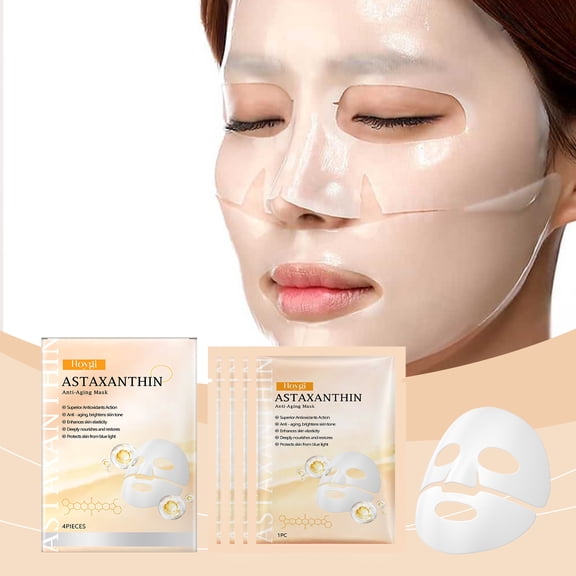 Astaxanthin Anti-Aging Mask, boxed, gentle, delicate, soft, hydrating, moisturizing facial skin hydrating mask