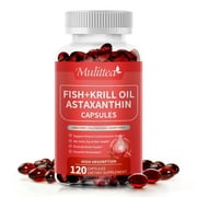 Astaxanthin Capsule - Antarctic Krill Oil 600 mg - Omega-3 EPA, DHA - Antioxidant Supplement to Support Eye, Skin, Joint & Immune System Health