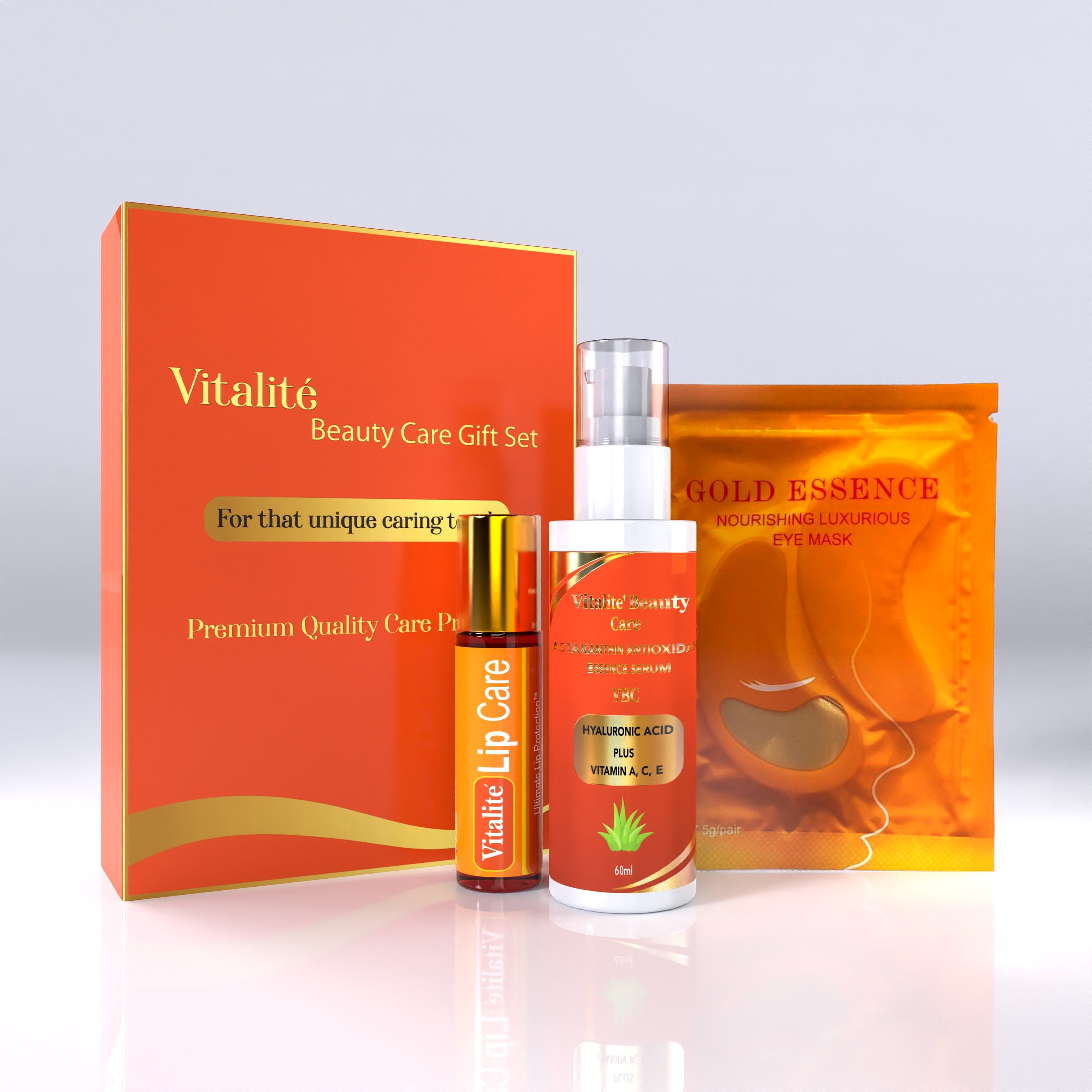 Astaxanthin Serum Cream Lotion Plus  Lip Gloss Balm, Moisturizing Lip Care, Lip Repair UV Sun Shield, Lip Protectant, SPF, Full, Plump Lip Gift Set