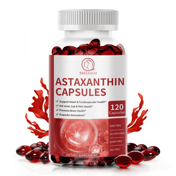 Astaxanthin Supplement - Algae Antioxidant for Eyes,Skin & Joints - High Absorption - 120 Capsules