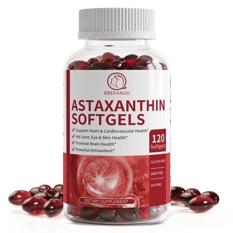 Astaxanthin Supplement - Algae Antioxidant for Eyes,Skin & Joints - High Absorption - 120 Capsules