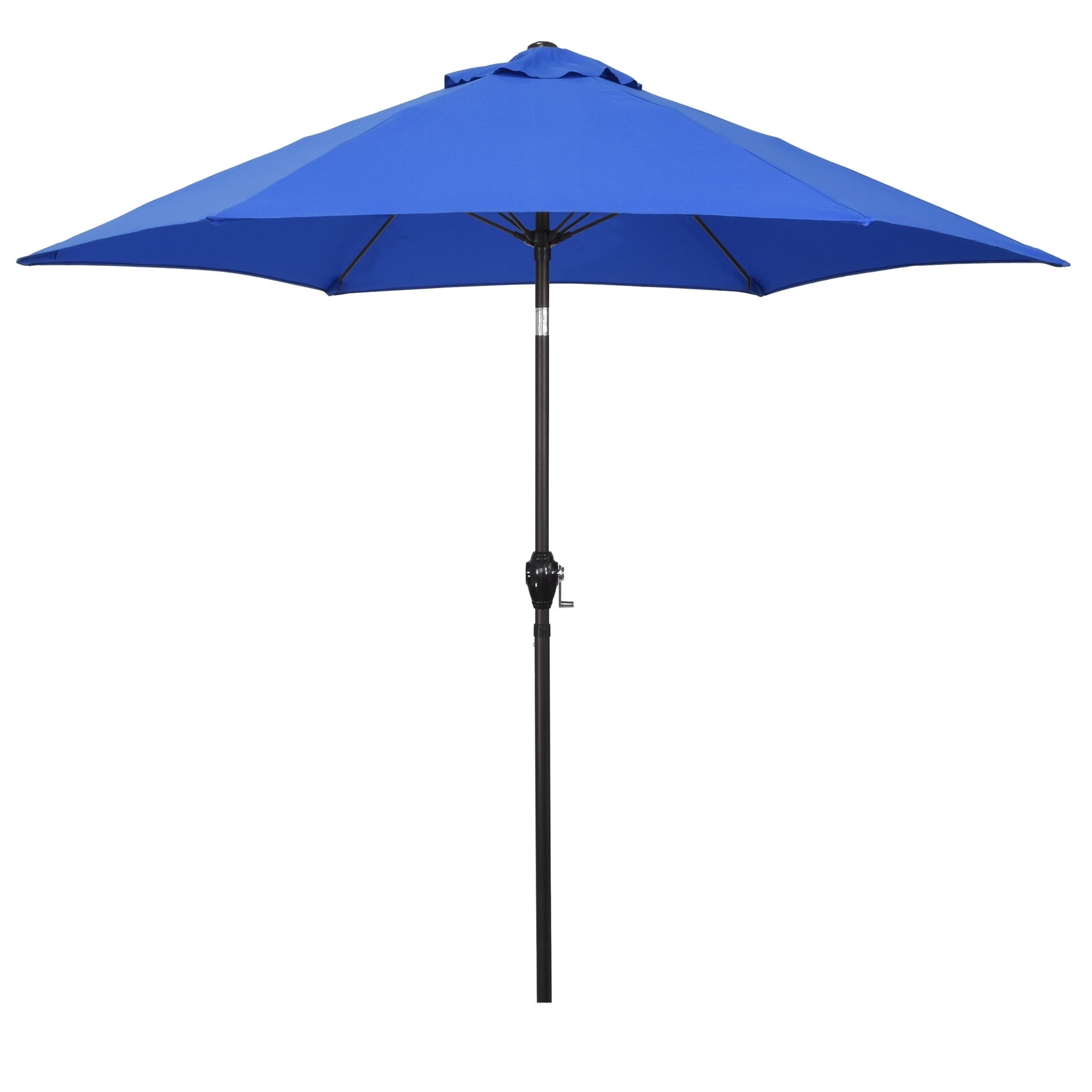 Astella 102" Pacific Blue Solid Print Hexagon Market Patio Umbrella with UV Resistant Material