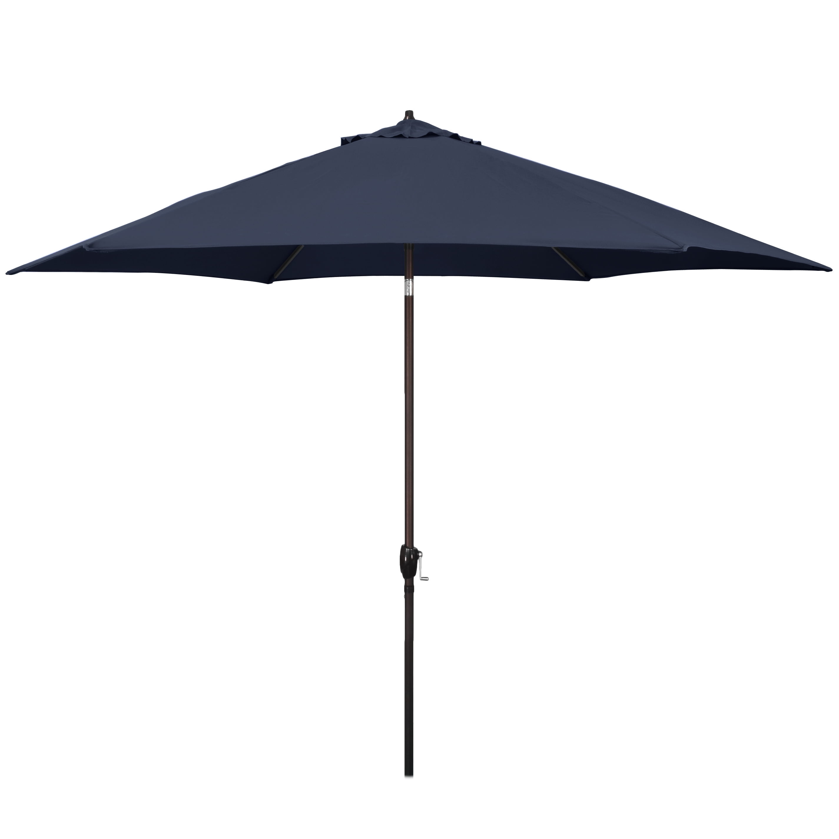 astella 11'rd tilting aluminum patio umbrella Astella 11 ft shade essentials market crank-open tilt patio umbrella in  polyester navy blue