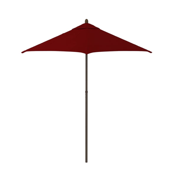Astella 90" Brick Solid Print Hexagon Market Patio Umbrella